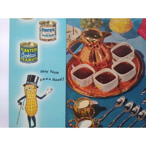 Mr Peanut Planters Original 1955 Cookbook Mister Nut In Chefs Hat Apron Vintage - Picture 4 of 12